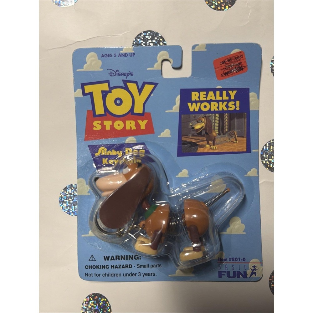 Basic Fun Disney Toy Story Slinky Dog Keychain 1996 Disney Franchise